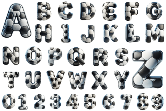 3D Soccer Alphabet Number PNG: A Creative Resource for Design Enthusiasts