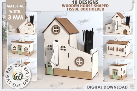 3D Tissue Boxes Laser Cut Bundle: A Creative Tool for Diverse Projects