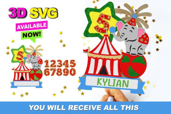 Circus Elephant Cake Topper 3D SVG: Creative Possibilities