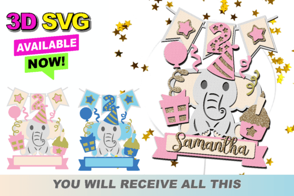 Elephant Baby Cake Topper 3D SVG: A Creative and Practical Design Solution