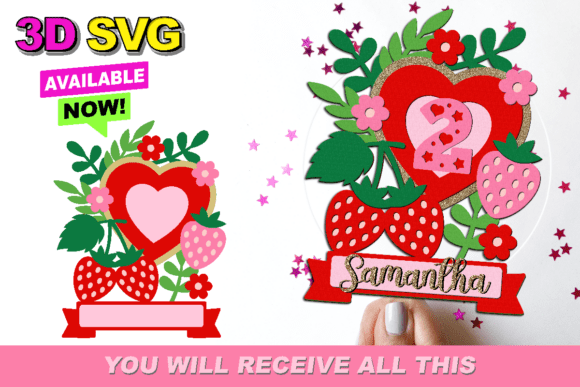Enhancing Creativity with Strawberry Cake Topper 3D SVG: A Must-Have for Modern Designers
