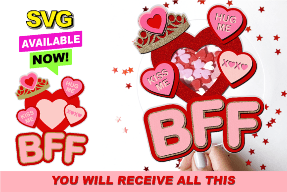 Friendship BFF Topper 3D SVG: A Versatile Design Tool for Creative Projects