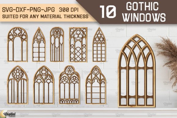 Gothic Window SVG Bundle. 3D Laser Cut: A Strategic Tool for Creative Professionals