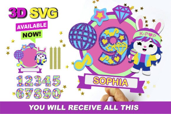 K Pop Shaker Cake Topper 3D SVG: A Sparkling Addition to Your Creative Projects