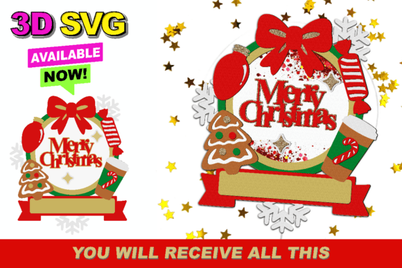 Merry Christmas Shaker Topper 3D SVG: A Versatile Tool for Creative Professionals and DIY Enthusiasts