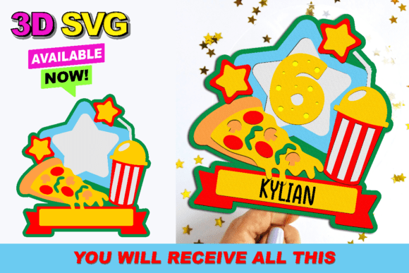 Pizza Cake Topper 3D SVG: A Creative Tool for Event and Craft Enthusiasts