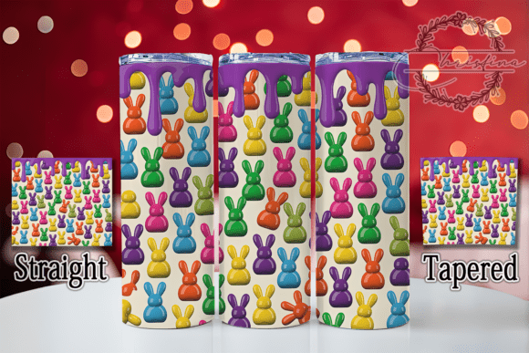 Seamless 3D Spring Bunny Tumbler for Vibrant Drinkware Projects
