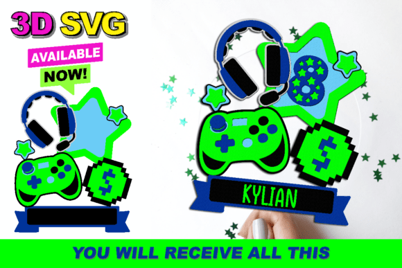 Video Game Cake Topper 3D SVG: A Creative Tool for Gamers and Crafters Alike